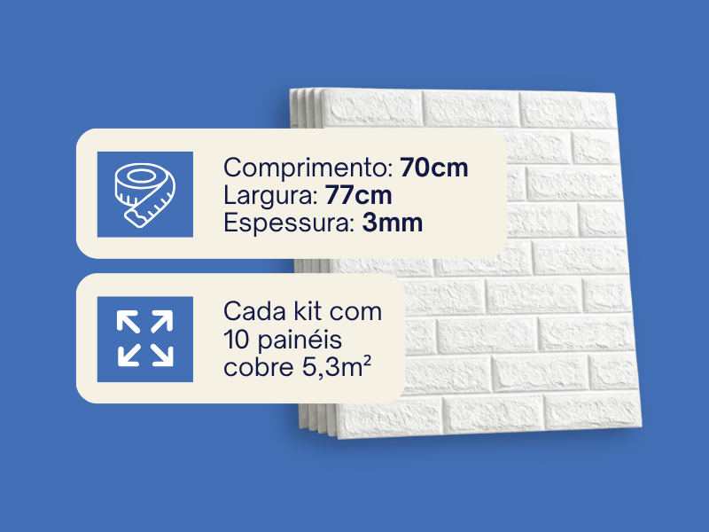 Painel Autoadesivo Tijolinho | Kit 10 - imagem 5