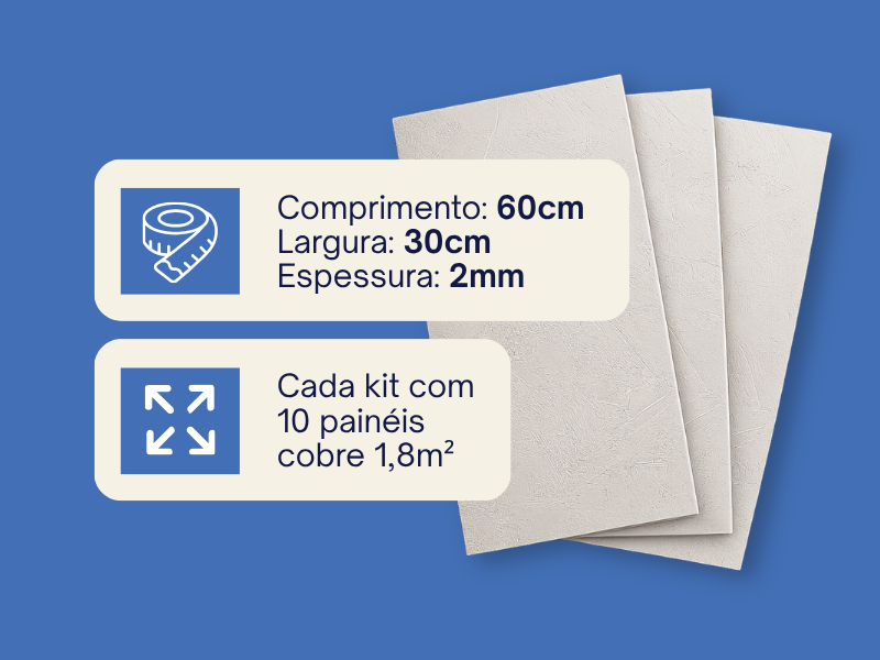 Painel Autoadesivo Texturizado | Kit 10 - imagem 5