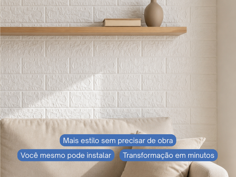 Painel Autoadesivo Tijolinho | Kit 10 - imagem 3