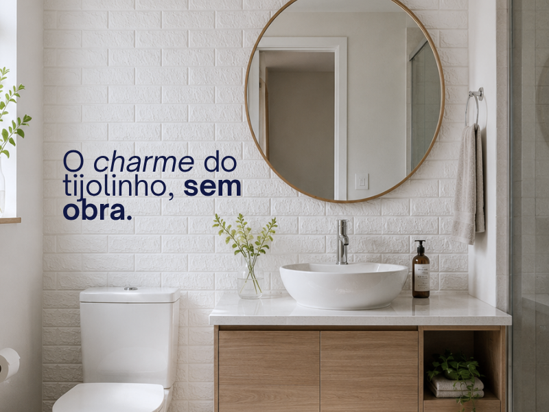 Painel Autoadesivo Tijolinho | Kit 10 - imagem 2